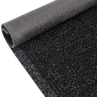 ANRO Schmutzfangmatte Flur Läufer Schmutzfangläufer Fußmatte Teppichläufer Flurteppich Türmatte Meterware Schwarz 100x80cm