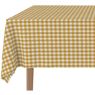 Martina Home – Vichy Teflon-Tischdecke – Gold – 140 rund