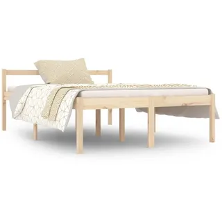 vidaXL Seniorenbett 140x190 cm Massivholz Kiefer - Braun