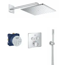 GROHE Rainshower SmartControl - Installationsset (inkl. Thermostat, 310mm Kopfbrause, Wandhalterset & Unterputz- Einbaueinheit), rund, chrom