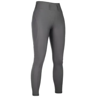 HKM Damen Jil High Waist Silikon-Vollbesatz Reitleggings, Grau, 44