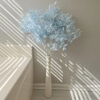 Cutfouwe Keramik Vase Weiß 42cm Hoch Schmal Bodenvase für Pampasgras,Trockenblumen Blumenvase,Modern Deko Vasen,für Home Office Dekoration,Geschenk,Dekozweige