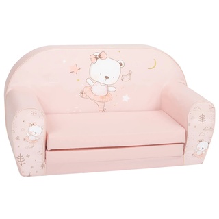 Delsit Kindersofa zum Ausklappen - Kinder Sofa mit Schaumstofffüllung - Sofa Kinder mit Abnehmbarem Bezug - Kindermöbel Kindersofa Mädchen - Kindercouch - 9 Monate bis 4 Jahre - DT2-22060