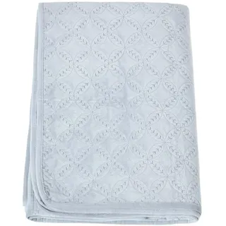 Homescapes Tagesdecke Samt 200/200 cm, geometrisch gemustert , Hellgrau , Textil , Grafikmuster , Quadratisch , 200x200 cm , Heimtextilien, Bettwäsche & Leintücher, Tagesdecken