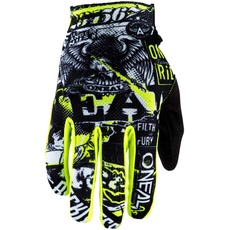 O'NEAL | Fahrrad- & Motocross-Handschuhe | MX MTB DH FR Downhill Freeride | Langlebige, Flexible Materialien, belüftete Handoberseite | Matrix Glove Attack | Unisex | Schwarz Neon Gelb | Größe L