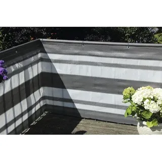 Balkonbespannung PE 90 x 300 cm grau/anthrazit