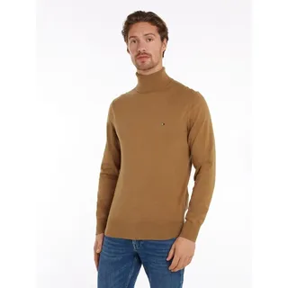 Tommy Hilfiger Herren Pullover Pima Cashmere Roll Neck mit Rollkragen, Beige (Safari Canvas), M