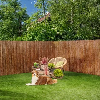 Sichtschutz , Naturfarben , Naturmaterialien , 300x90 cm , Sonnenschutz, Sichtschutz