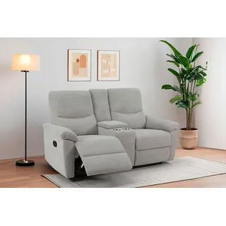 Home Affaire »ODILON, 2er-Kinosofa, TV-Sessel, Mulitmedia-Sofa, Struktur, USB A/C,« Relaxfunktion manuell u. elektrisch, Getränkehalter, Staufach