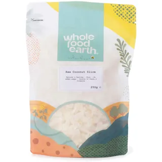Wholefood Earth Raw Coconut Slice GMO Free - Natural - Vegan - Milchfrei - Ohne Zusatz von Zucker, 250 g