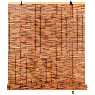 Bambusrollo Wetterfest Bambus Rollo Jalousine 60 70 80 90 100 110 120 130 140 150 160 170 180cm Breit Aussen Balkon Rollo Mit Haken Fenster Sonnenschutz Rollo Retro Schilf Vorhang Sichtschutz
