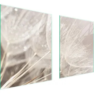 Herdschutz & Schneidebrett Glas 85x52 Blume