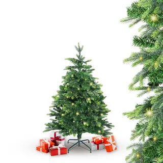 Künstlicher Weihnachtsbaum BonTree Tanne 120 cm mit Beleuchtung 110 LED warmweiß Christbaum - Grün