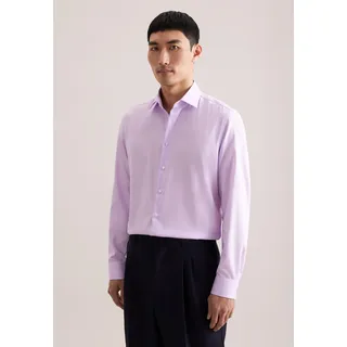 Businesshemd SEIDENSTICKER "Schwarze Rose", Herren, Gr. M (40), normale Ärmellängen, violett, 100% Baumwolle, unifarben, slim fit, 2-Knopf-Manschette, Hemden Businesshemd, Slim 1/1 Kentkragen Uni