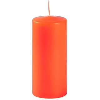 12 Stumpenkerzen Durchmesser 5 cm Höhe 15 cm - Farbe Orange Kürbis - Brenndauer 48 Stunden - nicht parfümiert - Cereria Di Giorgio
