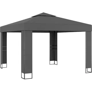 vidaXL Pavillon mit Doppeldach 3 x 3 m Anthrazit - Grau