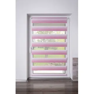 K-HOME Doppelrollo Madrid 45 x 200 cm Farbverlauf/Pink