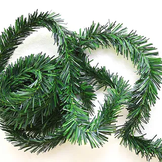 2er 5m Künstliche Weihnachtsgirlande Tannengirlande,Künstliche Grüne Girlande,Treppengeländer Weihnachten Dekoration Fenster Landschaftsbau Kranz Weihnachtsdekoration,In/Outdoor