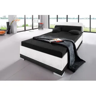 MAINTAL Polsterbett Maintal 100 x 200 cm Schwarz/Weiß
