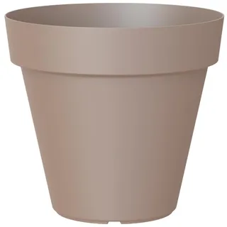 Artevasi Capri-Topf, Runder Plastiktopf, 35cm, Farbe: Taupe
