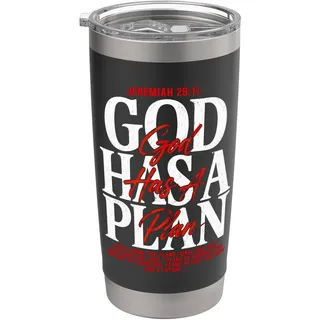 God Has A Plan Christian Jeremia 29:11 Religious Worship Doppelwandiger Edelstahl-Thermobecher