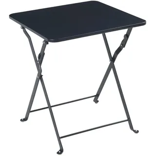 [en.casa] Gartenklapptisch Vegårshei , Schwarz , Metall , quadratisch,Quadratisch , 40x45x40 cm , Gartenmöbel, Gartentische, Klapptische