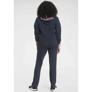Jogginganzug KANGAROOS, Damen, Gr. 40, blau (marine), Interlock, Obermaterial: 60% Baumwolle, 40% Polyester, figurumspielend, Sportanzüge Jogginganzug, Große Größen, Topseller