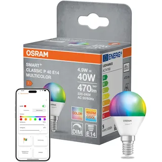 Osram SMART+ Matter Leuchtmittel E14 4.9W matt RGBW dimmbar