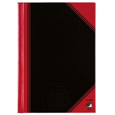 Bild Notizbuch Chinakladde A7 kariert schwarz/rot Hardcover 192 Seiten