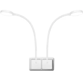 ENUOTEK 4W LED Bett Nachttischlampe Steckdose Lampen, LED Steckerleuchte Wand Leselampe Dimmbar Touch Weiß, 350Lm für Schlafzimmer Beleuchtung, 2er Pack