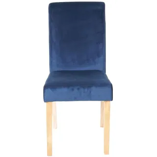 MCW Esszimmerstuhl Littau Samt Petrol-Blau 4er Set