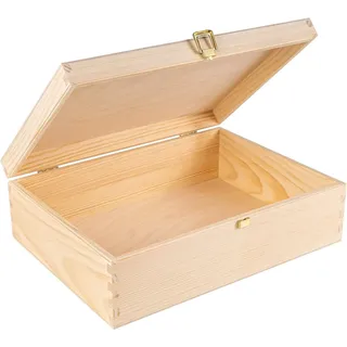 Creative Deco Holzkiste A4 33,8 x 24,8 x 10 cm 1-tlg. unlackiert