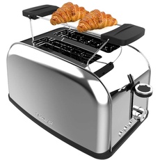 Bild Vertikaler Toaster Toastin' time 850 Inox, 850W, Doppelter langer Schlitz und breiter Schlitz von 3,8 cm, Obere Stäbe, Edelstahl, Automatische Abschaltung und Pop-up-Funktion, Krümelablage