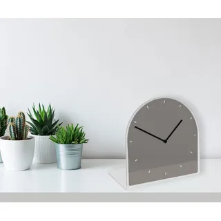 queence Tischuhr »Helene« Tisch, Uhr, modern, geräuschlos, grau