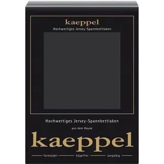 KAEPPEL Spannbettlaken Jersey-Elasthan 90-100 x 200 cm schwarz