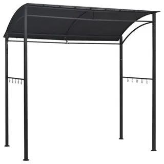vidaXL BBQ-Pavillon 2,15 x 1,5 m inkl. 4 Seitenteile Grau