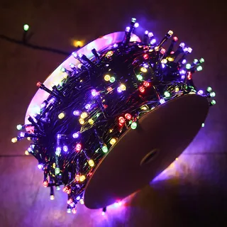 HENGMEI LED Lichterkette, Bunt Außen und Innen Lichterkette mit 8 Leuchtmodi für Halloween Deko, Weihnachtsbeleuchtung, Garten, Hochzeit, Party Deko, 50m 500LEDs