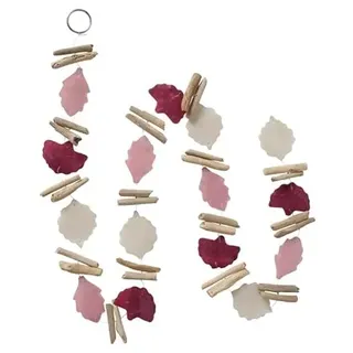 Capiz-Girlande Hänger Blätter dunkelrot Sommerdeko Herbstdeko n809 Blättergirlande Dekogirlande Capiz Hänger Windspiel Glockenspiel Klangspiel Hängeornamente Muscheln Ranke