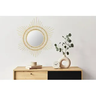 Kayoom Rattan Spiegel Aina 435 70 x 70 cm Beige