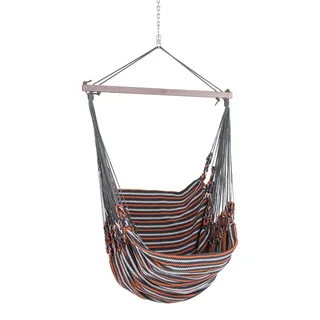 Chico Hängesessel Baumwolle grau-orange Hängestuhl - Orange