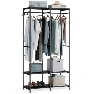 Songmics Garderobenständer RGR004B56 40 x 94,5 x 180 cm Ebenholzschwarz