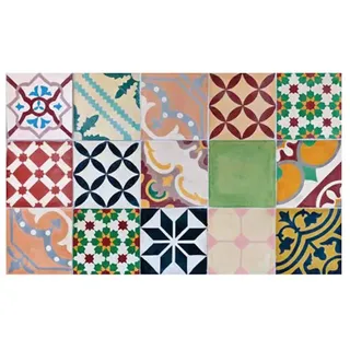 Croma Collection Mosaik-vinylteppich 45x75 Cm - Multicolor - One Size