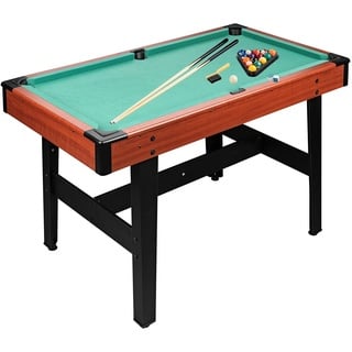 Billardtisch 4ft + Zubehör für Kinder & Erwachsene Billard Tisch 122x67x78 cm (LxBxH) Pool-Billardtisch, Grün