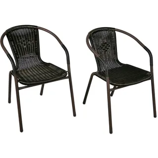 VCM Gartenstuhl 53 x 60 x 73 cm braun 4 St.