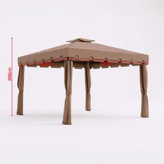 Mobili Rebecca Faltpavillon 3 x 3 m Braun