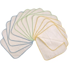 avo+cado Einlagige Flanellwaschlappen aus Bio-Baumwolle - 15 Stück - Mehrweg Baby Waschlappen als Ersatz für Feuchttücher - (Bunt/Sommer)