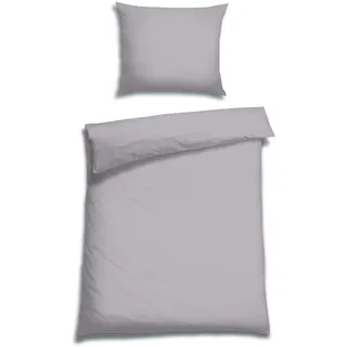Florella Bettwäsche »Uni, 100 % TENCELTM Lyocell« 2 Stk. tlg. Kissen mit edler Kantenverzierung, lila