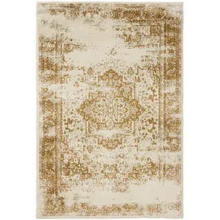 benuta Vintage-Teppich Suki 200/300 cm , Creme, Gelb , Kunststoff , Vintage , Rechteckig , 200x300 cm , Oeko-Tex® Standard 100 , für Fußbodenheizung geeignet, in verschiedenen Größen erhältlich, pflegeleicht , Teppiche und Böden, Teppiche, Vintageteppiche