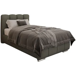 Homesy Polsterbett Zaira 100x200cm – Elegantes Polsterbett für modernen Wohnstil , ohne matratze, grau , Grau , Holz , 100x200 cm , Schlafzimmer, Betten, Polsterbetten