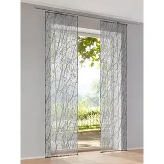 Heine home Schiebegardine Klettband 1, grau,